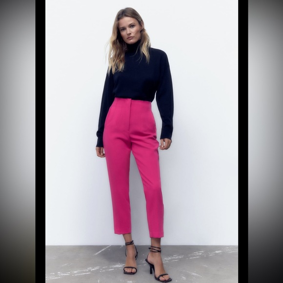 Zara Pants - NEW ZARA High Waisted Pants in Fuchsia